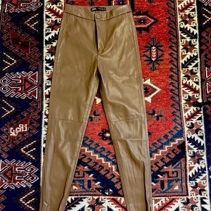 Faux leather Zara brown pants